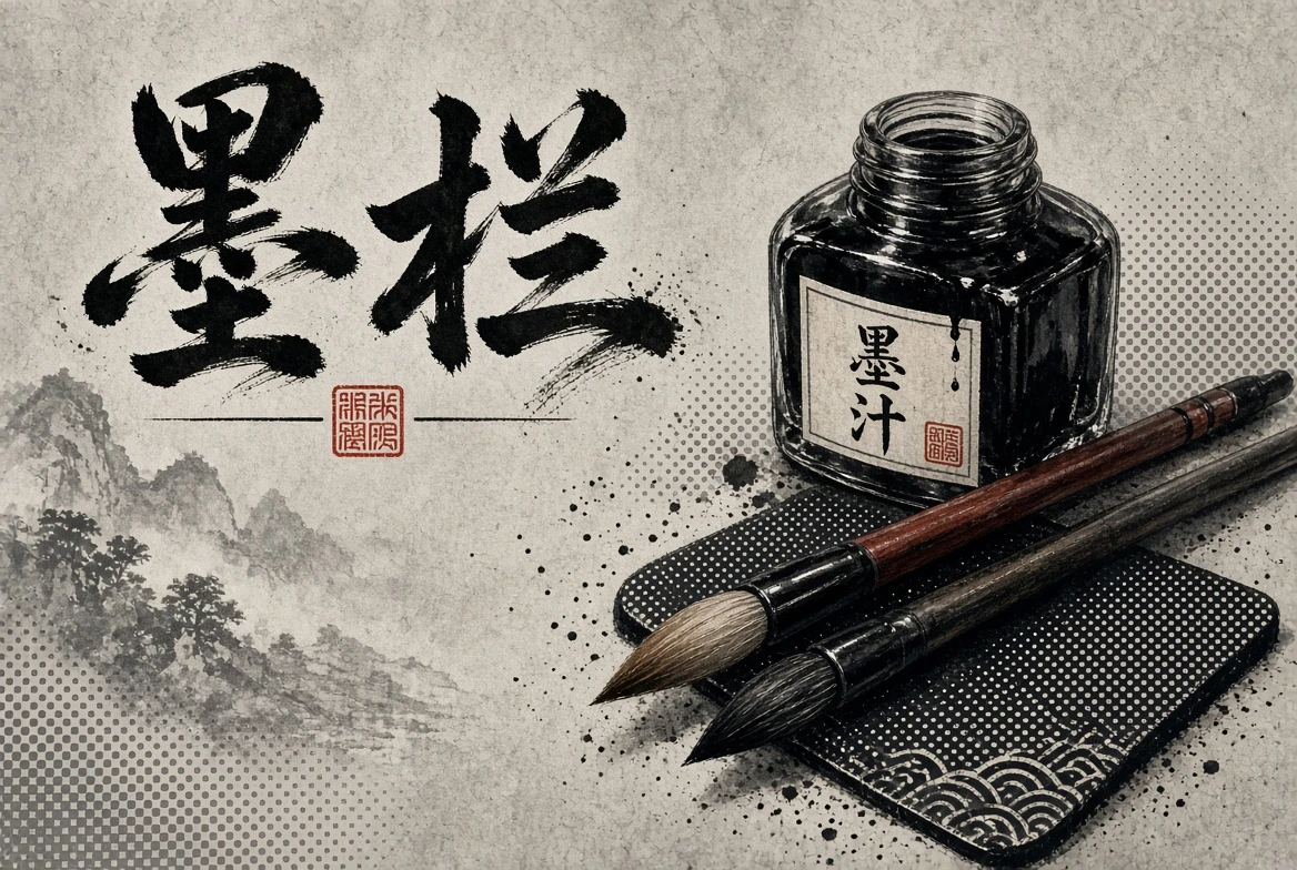 墨栏线描与色彩观察